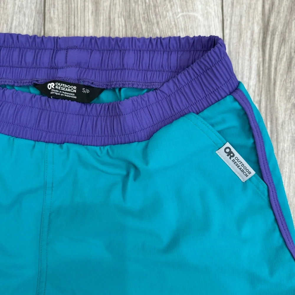 Outdoor Research Teal and Purple Athletic Shorts